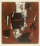 Artist: Raft, Emanuel. | Title: Dream | Date: c.1962 | Technique: linocut, printed in colour, from multiple blocks