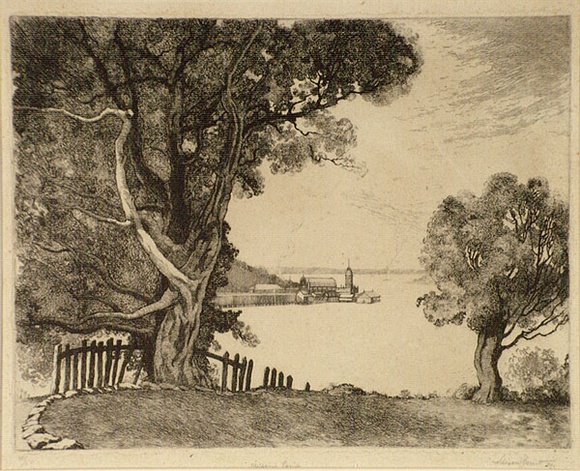 Artist: b'FEINT, Adrian' | Title: bMilson's Point. | Date: 1924 | Technique: b'etching, printed in black ink, from one plate' | Copyright: b'Courtesy the Estate of Adrian Feint' Artist: b'FEINT, Adrian' | Title: bMilson's Point. | Date: 1924 | Technique: b'etching, printed in black ink, from one plate' | Copyright: b'Courtesy the Estate of Adrian Feint'