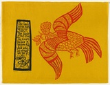 Artist: HANRAHAN, Barbara | Title: The lark | Date: 1962 | Technique: woodcut, printed in colour, from two blocks