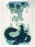 Artist: b'King, Grahame.' | Title: b'Green and blue' | Date: 1988 | Technique: b'lithograph, printed in colour, from four stones [or plates]'