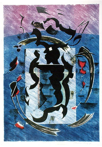 Artist: b'King, Grahame.' | Title: b'Bottle imp' | Date: 1992 | Technique: b'lithograph, printed in colour, from six stones [or plates]'