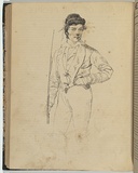 Artist: NICHOLAS, William | Title: The pieman flying (William Francis King) | Date: 1847 | Technique: pen-lithograph, printed in black ink, from one plate