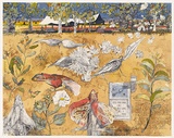Artist: Wolseley, John. | Title: Botanist's camp | Date: 1997, May - July | Technique: lithograph, printed in colour, from multiple stones | Copyright: © John Wolseley. Licensed by VISCOPY, Australia