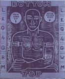 Artist: Harding, Richard. | Title: LKG4 | Date: 1996, December | Technique: woodcut, printed in colour, from two blocks
