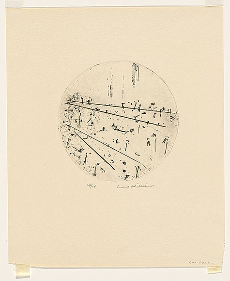 Artist: b'WILLIAMS, Fred' | Title: b'Print Council of Australia Print' | Date: 1970 | Technique: b'etching, flat biting, foul biting and electric hand engraving tool, printed in black ink, from one copper plate' | Copyright: b'\xc2\xa9 Fred Williams Estate' Artist: b'WILLIAMS, Fred' | Title: b'Print Council of Australia Print' | Date: 1970 | Technique: b'etching, flat biting, foul biting and electric hand engraving tool, printed in black ink, from one copper plate' | Copyright: b'\xc2\xa9 Fred Williams Estate'