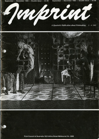 Artist: b'PRINT COUNCIL OF AUSTRALIA' | Title: b'Periodical | Imprint. Melbourne: Print Council of Australia, vol. 20, no. 3,4, 1985' | Date: 1985 Artist: b'PRINT COUNCIL OF AUSTRALIA' | Title: b'Periodical | Imprint. Melbourne: Print Council of Australia, vol. 20, no. 3,4, 1985' | Date: 1985