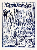 Artist: SHEARER, Mitzi | Title: not titled | Date: 1979 | Technique: woodcut, printed in blue and brown ink, from one block