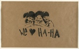 Artist: b'HAHA,' | Title: b'We love HaHa + Dalek + Cybern (#1).' | Date: 2004 | Technique: b'stencil, printed in black ink, from one stencil'
