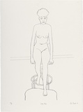 Artist: Brack, John. | Title: Seated nude | Date: 1986, 22 July | Technique: lithograph, printed in black ink, from one zinc plate | Copyright: © Helen Brack