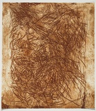 Artist: PARR, Mike | Title: Alphabet/Haemorrhage. | Date: 1992-93 | Technique: etching, printed in red ochre ink, from one plate