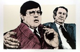 Artist: b'Martin, Mandy.' | Title: b'Collaboration I' | Date: 1977 | Technique: b'screenprint, printed in colour, from multiple stencils' | Copyright: b'\xc2\xa9 Mandy Martin. Licensed by VISCOPY, Australia'