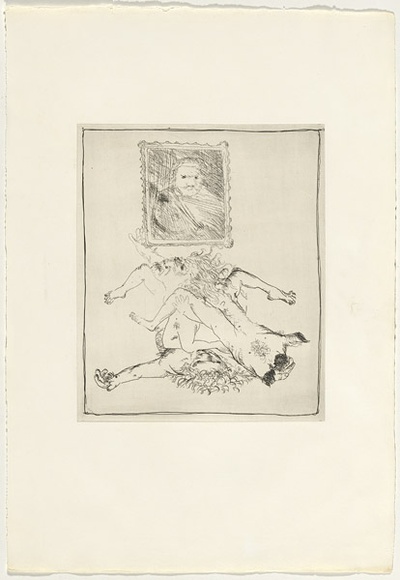 Artist: b'BOYD, Arthur' | Title: b'The Ancestors.' | Date: 1971 | Technique: b'etching, printed in black ink, from one plate' | Copyright: b'Reproduced with permission of Bundanon Trust' Artist: b'BOYD, Arthur' | Title: b'The Ancestors.' | Date: 1971 | Technique: b'etching, printed in black ink, from one plate' | Copyright: b'Reproduced with permission of Bundanon Trust'