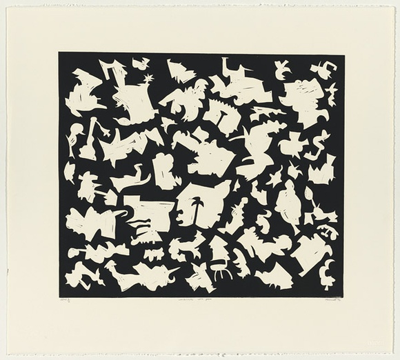 Artist: b'Marshall, John.' | Title: b'Landscape with palm' | Date: 1992, June | Technique: b'linocut, printed in black ink, from one block' Artist: b'Marshall, John.' | Title: b'Landscape with palm' | Date: 1992, June | Technique: b'linocut, printed in black ink, from one block'