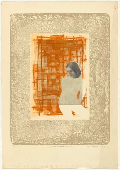 Title: b'A rather transparent girl, No.I' | Date: 1967 | Technique: b'rough-biting?; etching; ?, printed in colour from four plates' Title: b'A rather transparent girl, No.I' | Date: 1967 | Technique: b'rough-biting?; etching; ?, printed in colour from four plates'