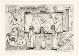 Artist: b'COLEING, Tony' | Title: b'Dust free zone.' | Date: 1991 | Technique: b'drypoint, printed in black ink, from one plate'