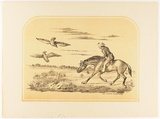Title: The found bushman. | Date: c. 1889 | Technique: transfer-lithograph, printed in black and buff ink, from two stones