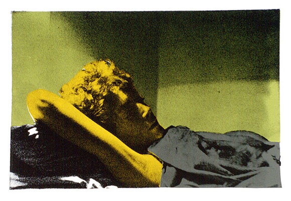 Artist: b'MACKINOLTY, Chips' | Title: b'(Poster of yellow person)' | Technique: b'screenprint, printed in colour, from multiple stencils' Artist: b'MACKINOLTY, Chips' | Title: b'(Poster of yellow person)' | Technique: b'screenprint, printed in colour, from multiple stencils'