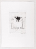 Artist: b'Walker, Thornton.' | Title: b'not titled.' | Date: 1988 | Technique: b'etching, printed in black ink, from one plate'