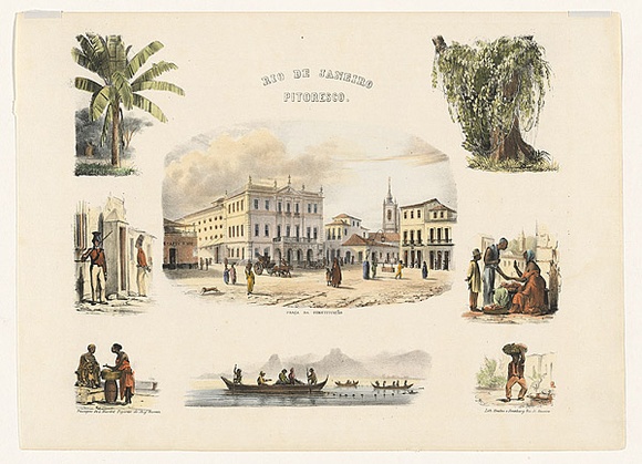 Artist: b'Buvelot, Louis.' | Title: b'Rio de Janeiro pitoresco.' | Date: 1842-43 | Technique: b'lithograph, printed in colour, from multiple stones: additional hand-colouring' Artist: b'Buvelot, Louis.' | Title: b'Rio de Janeiro pitoresco.' | Date: 1842-43 | Technique: b'lithograph, printed in colour, from multiple stones: additional hand-colouring'
