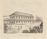 Title: Caserne à Sydney [Barracks in Sydney] | Date: 1835 | Technique: engraving, printed in black ink, from one steel plate