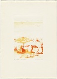 Artist: Caffin, Neil. | Title: The end of summer. | Date: 1976 | Technique: etching, printed in red ink, from one plate; hand-coloured