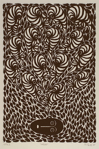 Artist: b'Faulks, Philip.' | Title: b'Unheard' | Date: 1989 | Technique: b'lithograph printed in black ink, from one stone' Artist: b'Faulks, Philip.' | Title: b'Unheard' | Date: 1989 | Technique: b'lithograph printed in black ink, from one stone'