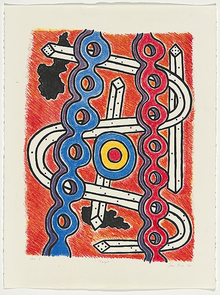 Artist: b'Bowen, Dean.' | Title: b'Target' | Date: 1988 | Technique: b'lithograph, printed in colour from multiple plates' Artist: b'Bowen, Dean.' | Title: b'Target' | Date: 1988 | Technique: b'lithograph, printed in colour from multiple plates'