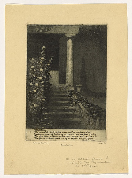 Artist: LINDSAY, Lionel | Title: Desolation | Date: 1919 | Technique: spirit-aquatint with burnished hightlights, printed in black ink, from one plate | Copyright: Courtesy of the National Library of Australia