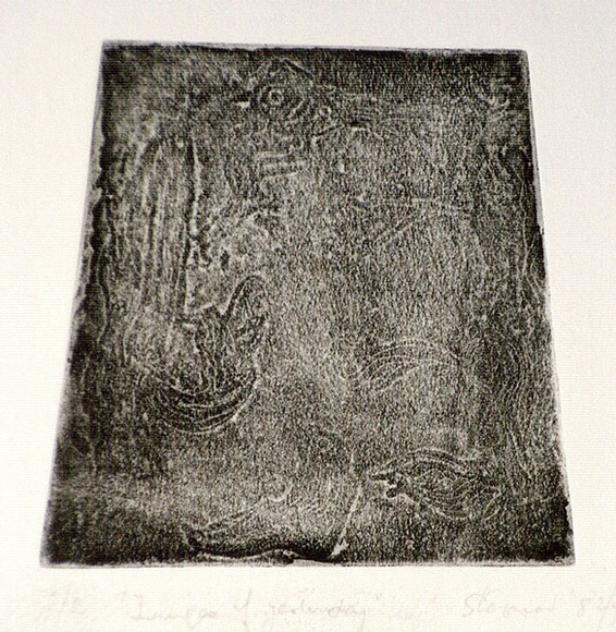 Artist: b'Shearer, Mitzi.' | Title: b'Images of yesterday' | Date: 1982 | Technique: b'etching and aquatint, printed in black ink, from one plate'