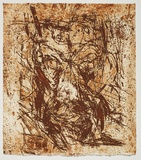 Artist: PARR, Mike | Title: Alphabet/Haemorrhage. | Date: 1992-93 | Technique: etching, printed in red ochre ink, from one plate