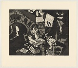 Title: Sydney studio with Venice | Date: 2011 | Technique: etching, solvent-lift and aquatint, printed in black ink, from one copper plate