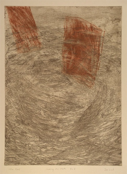 Artist: b'Luck, Jos.' | Title: b'Chasing the moth no.6' | Date: 1991 | Technique: b'etching, printed in colour, from two plates' Artist: b'Luck, Jos.' | Title: b'Chasing the moth no.6' | Date: 1991 | Technique: b'etching, printed in colour, from two plates'