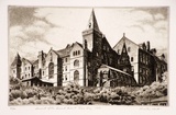 Artist: b'PLATT, Austin' | Title: b'Convent of the Sacred Heart, Rose Bay' | Date: 1936 | Technique: b'etching, printed in black ink, from one plate'