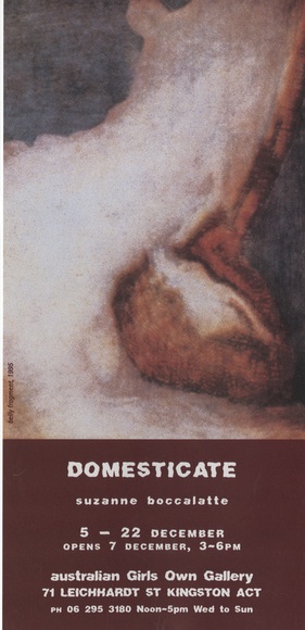 <p>Domesticate: Suzanne Boccalatte.</p> <p>Domesticate: Suzanne Boccalatte.</p>