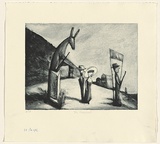 Artist: Shead, Garry. | Title: The monument | Date: 1991-94 | Technique: etching and aquatint, printed in blue-black ink, from one plate | Copyright: © Garry Shead