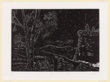 Artist: Gilbert, Kevin. | Title: Christmas eve in the land of the dispossessed | Date: 1969 | Technique: linocut, printed in black ink, from one block