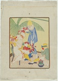 Artist: Proctor, Thea. | Title: The flower shop. | Date: c.1920 | Technique: lithograph, printed in colour, from four stones | Copyright: © Art Gallery of New South Wales