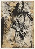 Artist: PARR, Mike | Title: Polish mud # 4 | Date: 1995 | Technique: drypoint and lift-ground aquatint, printed in colour, from 2 copper plates