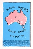 Artist: JILL POSTERS 1 | Title: Postcard: Sound women's peace camps | Date: 1984 | Technique: screenprint, printed in colour, from multiple stencils