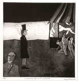 Artist: BALDESSIN, George | Title: A recurring day in the life of M.M. | Date: 1966 | Technique: etching and aquatint, printed in black ink, from one plate