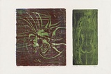 Artist: MEYER, Bill | Title: Diptych timberlady and woodflowers | Date: 1968 | Technique: woodcut, printed in colour, from multiple blocks | Copyright: © Bill Meyer