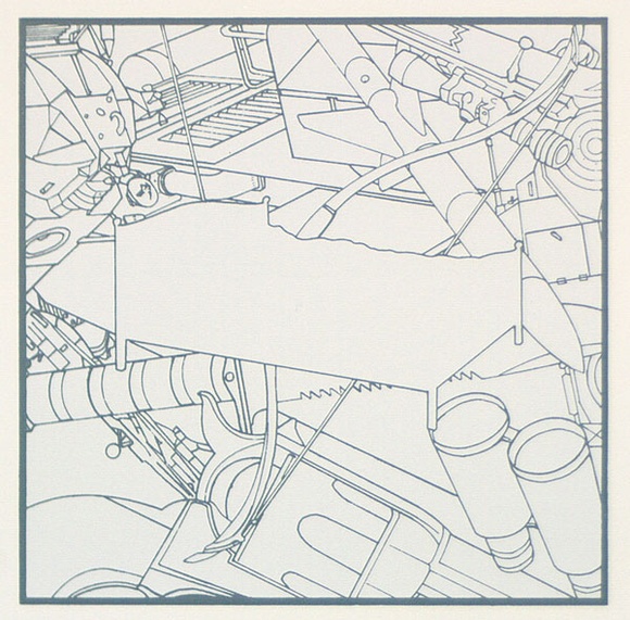 Artist: b'Burgess, Peter.' | Title: b'Object relations II - 5 of 6.' | Date: 1990 | Technique: b'screenprint, printed in colour, from two stencils' Artist: b'Burgess, Peter.' | Title: b'Object relations II - 5 of 6.' | Date: 1990 | Technique: b'screenprint, printed in colour, from two stencils'