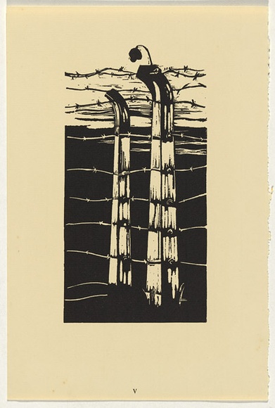 Artist: b'Counihan, Noel.' | Title: b'They think that freedom can be jailed.' | Date: 1950 | Technique: b'linocut, printed in black ink, from one block' Artist: b'Counihan, Noel.' | Title: b'They think that freedom can be jailed.' | Date: 1950 | Technique: b'linocut, printed in black ink, from one block'