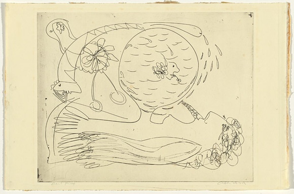 Artist: b'BOYD, Arthur' | Title: b'Bert Hinkler and his wife.' | Date: 1960-70 | Technique: b'etching, printed in black ink, from one plate' | Copyright: b'Reproduced with permission of Bundanon Trust' Artist: b'BOYD, Arthur' | Title: b'Bert Hinkler and his wife.' | Date: 1960-70 | Technique: b'etching, printed in black ink, from one plate' | Copyright: b'Reproduced with permission of Bundanon Trust'