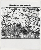 Artist: WORSTEAD, Paul | Title: Situation at noon yesterday | Date: 1989 | Technique: screenprint, printed in black ink, from one stencil | Copyright: This work appears on screen courtesy of the artist