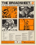 Artist: Turner, A. | Title: The Broadsheet 2: The Great Australian Summer - 9 individual prints by 4 artists on one sheet. | Date: 1967 | Technique: relief, printed in colour, from two blocks,