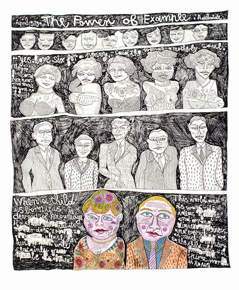 Artist: b'HANRAHAN, Barbara' | Title: b'The power of example' | Date: 1979 | Technique: b'etching, printed in black ink with plate-tone, from one plate' Artist: b'HANRAHAN, Barbara' | Title: b'The power of example' | Date: 1979 | Technique: b'etching, printed in black ink with plate-tone, from one plate'
