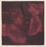 Artist: Hodgkinson, Frank. | Title: Landscape inside...warm | Date: 1971 | Technique: hard ground etching and deep etching, printed by the oil viscosity method, from one plate [red]