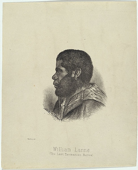 Title: b'William Lanne, the last Tasmanian native' | Date: 1887 | Technique: b'lithograph, printed in black ink, from one stone' Title: b'William Lanne, the last Tasmanian native' | Date: 1887 | Technique: b'lithograph, printed in black ink, from one stone'