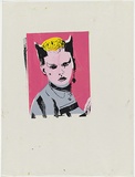 Artist: Johnson, Tim. | Title: Cat woman. | Date: 1979 | Technique: screenprint, printed in colour, from multiple stencils | Copyright: © Tim Johnson
